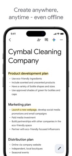 Google Docs screenshot 1