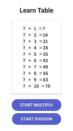 Times Table - Learn Math screenshot 2