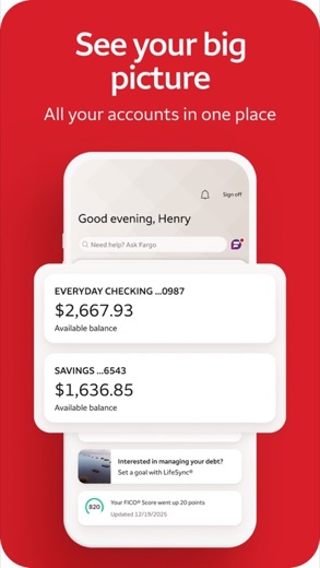 Wells Fargo Mobile screenshot 2