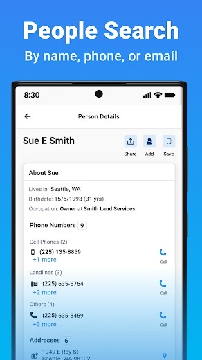 Whitepages screenshot 2